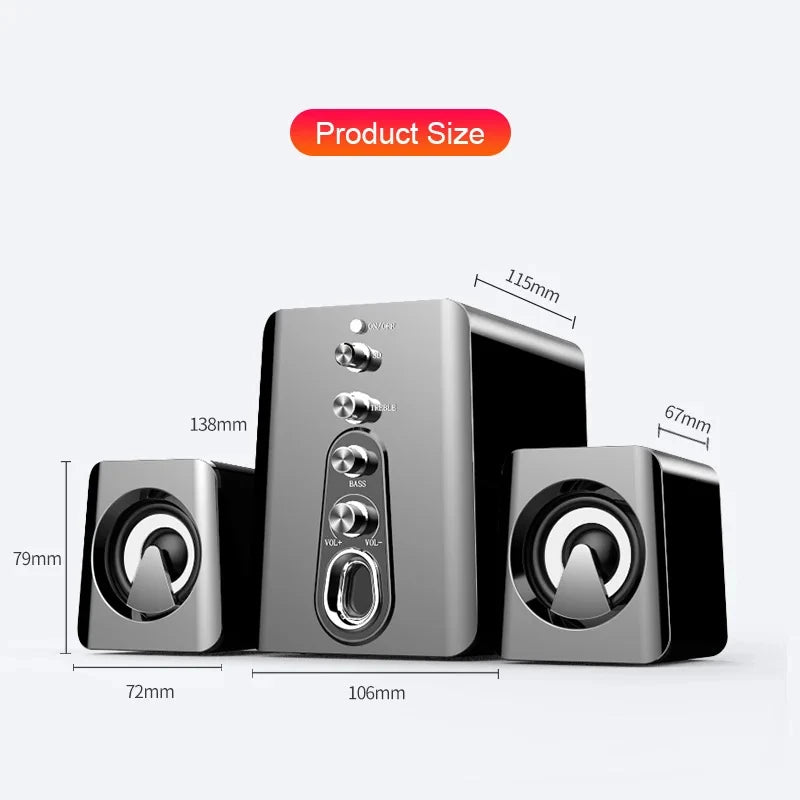 Computer Speakers Home Theater System Caixa De Som PC Bass Subwoofer Bluetooth Speaker Music Surround for Boombox Desktop Laptop
