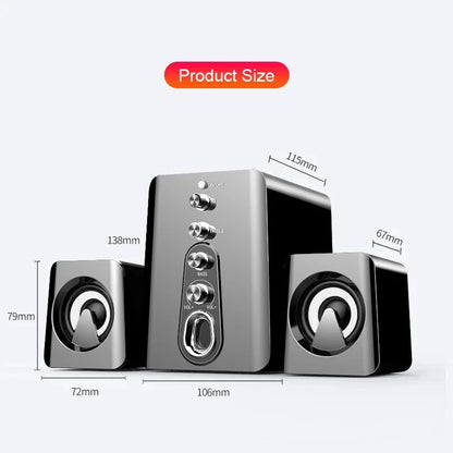 Computer Speakers Home Theater System Caixa De Som PC Bass Subwoofer Bluetooth Speaker Music Surround for Boombox Desktop Laptop