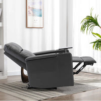 33.1'' Wide Modern Faux Leather Power Reclining Home Theater Individual Seat with Cup Holders (Set of 4)