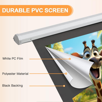 Motorized Projector Screen Designed for Home Theater, 110 Inch 16:9, Electric Retractable, Remote Control