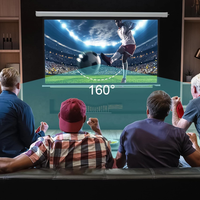 Motorized Projector Screen Designed for Home Theater, 110 Inch 16:9, Electric Retractable, Remote Control
