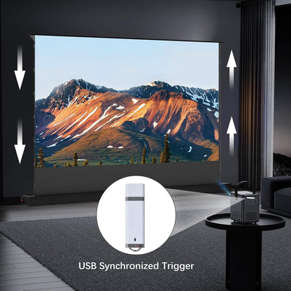 120" Motorized ALR Projector Screen Floor Rising Standard/Long Throw Projector