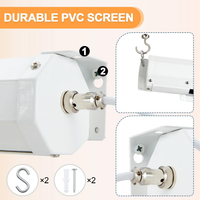 Motorized Projector Screen Designed for Home Theater, 110 Inch 16:9, Electric Retractable, Remote Control
