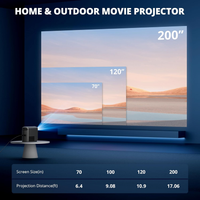 Portable Projector Built for 4K Streaming, WiFi Bluetooth Connectivity, 350 ANSI Lumens, Electric Focus
