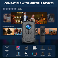 Portable Projector Built for 4K Streaming, WiFi Bluetooth Connectivity, 350 ANSI Lumens, Electric Focus
