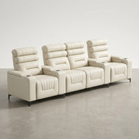 Faux Leather Power Home Theater Recliner — Studio Shot