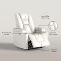 Home Theater Recliner Built for Movie Nights, Power Reclining, USB Ports, Storage, Cup Holders