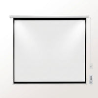 Projector Screen Motorized Auto Pull down Screens(110'' 16:9 White) | Electric Automatic Wall Ceiling Retractable Movie Screen for Office Classroom Indoor with Remotes 4K HD 3D — Studio Shot