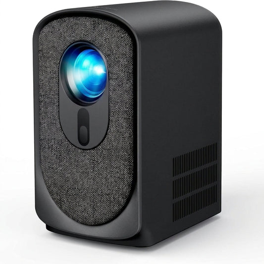 Wireless Mini Projector with Wifi and Bluetooth 5G, Portable Projector Support 4K Movie Video Projection, Electric Focus 350ANSI Phone Projector Home and Outdoor Cinema with HDMI Cable — Studio Shot