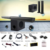 80W TV Soundbar 2.1 Bluetooth Speaker 5.0 Home Theater System 3D Surround Sound Bar Remote Control with Subwoofer for TV