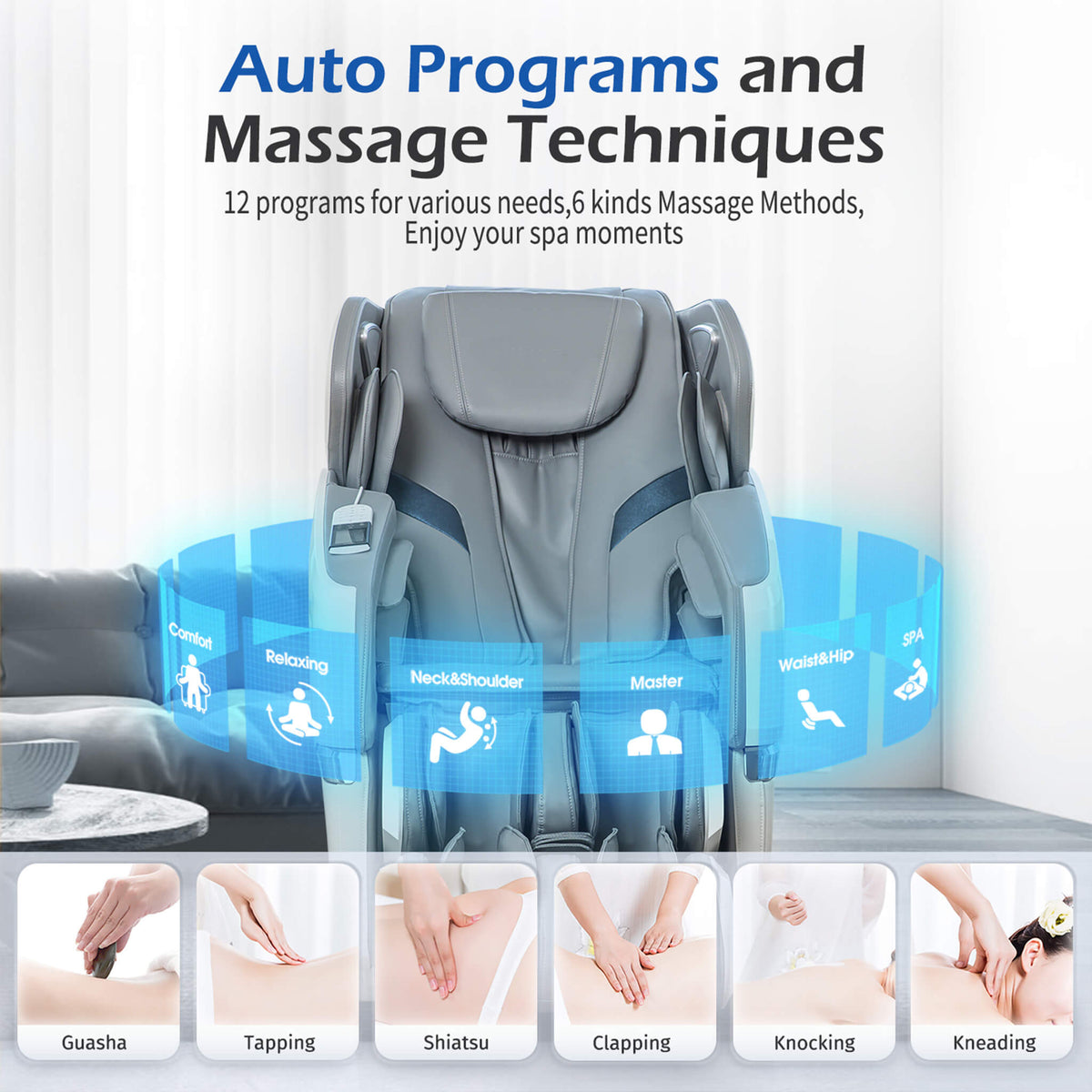 BossCare SAK35970 Premium Zero-Gravity Massage Chair with AI Voice & App Control