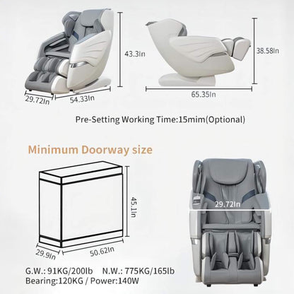 BossCare SAK35970 Premium Zero-Gravity Massage Chair with AI Voice & App Control