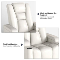 Home Theater Recliner Built for Movie Nights, Power Reclining, USB Ports, Storage, Cup Holders