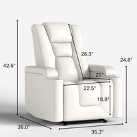 Home Theater Recliner Built for Movie Nights, Power Reclining, USB Ports, Storage, Cup Holders