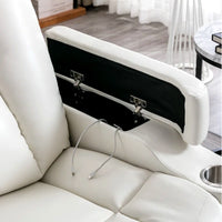 Home Theater Recliner Built for Movie Nights, Power Reclining, USB Ports, Storage, Cup Holders